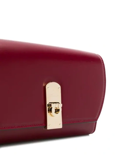 Shop Ferragamo Flap-front Belt Bag In Red
