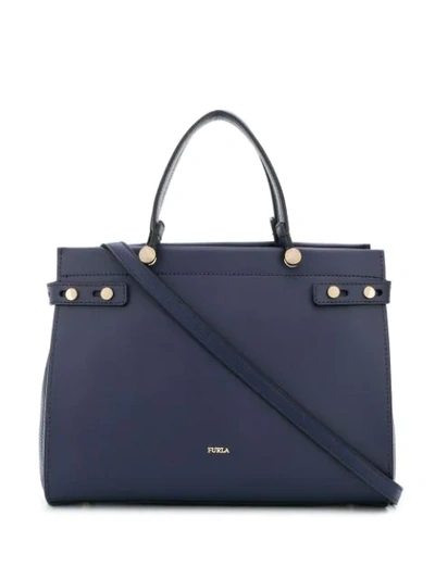 Shop Furla 'lady M' Tote Bag In Blue