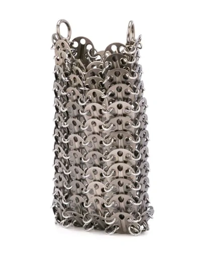 Shop Rabanne Chain Mini Bag In Grey