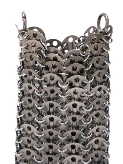 Shop Paco Rabanne Chain Mini Bag In Grey