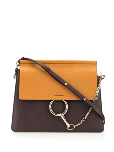 Shop Chloé Medium Faye Shoulder Bag In Brown