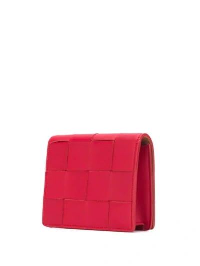 Shop Bottega Veneta Intrecciato Weave Belt Bag In Bright Red