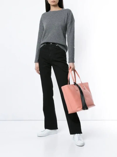 Shop Zadig & Voltaire Mich Grained Tote Bag In Pink
