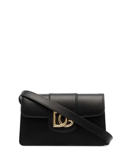 Shop Dolce & Gabbana Millennials Logo Plaque Belt Bag In Black