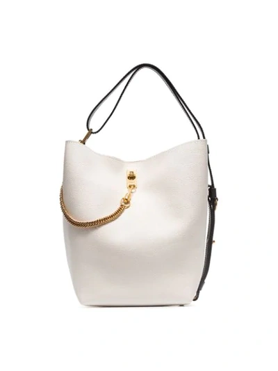 Shop Givenchy White Gv Leather Bucket Bag