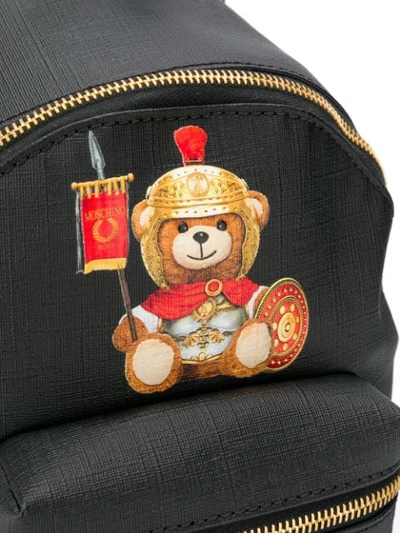 Shop Moschino Mini Teddy Bear Backpack In Black