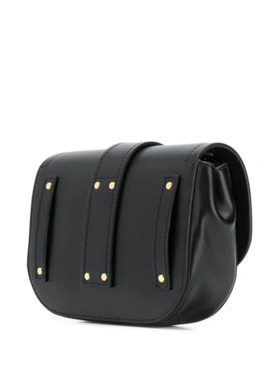 Shop Moschino Logo-plaque Belt Bag In Black
