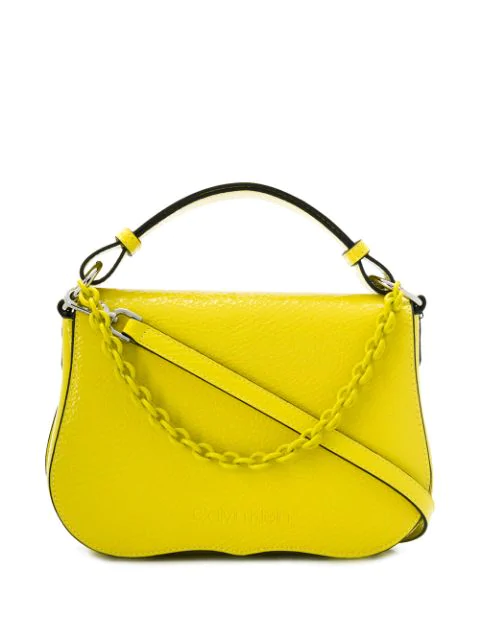 calvin klein yellow handbag