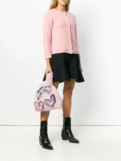 Shop Simonetta Ravizza Fluffy Hearts Tote Bag - Pink