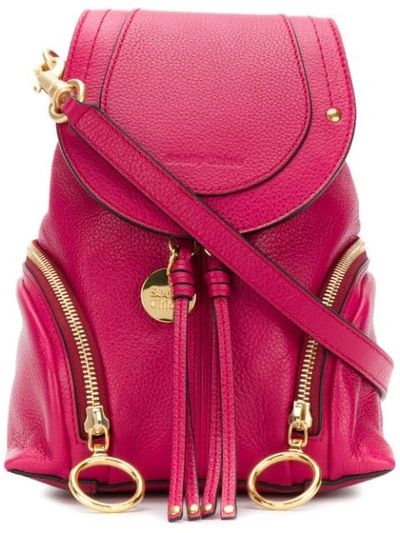 Shop See By Chloé Small Olga Backpack - Pink In Pink & Purple