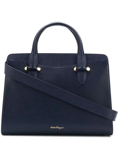 Shop Ferragamo Salvatore  Medium Today Bag - Blue