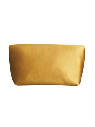 Shop Burberry The Small Pin Clutch In Satin In Yellow