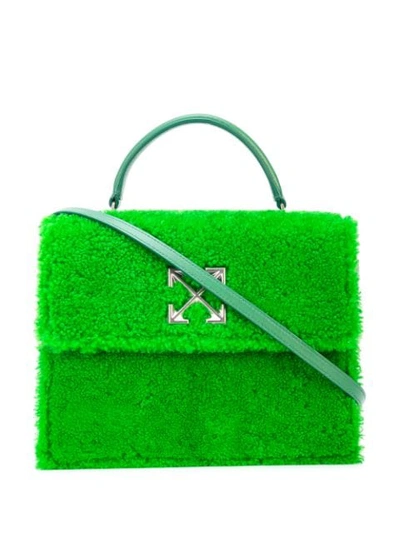 Shop Off-white 2.8 Jitney Furry Bag In Green No Color