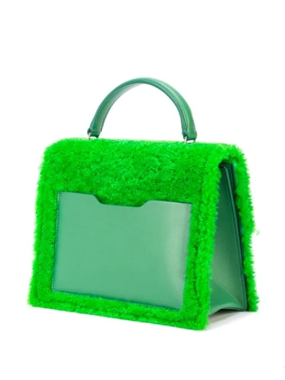 Shop Off-white 2.8 Jitney Furry Bag In Green No Color