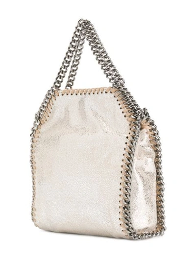 Shop Stella Mccartney Tiny Falabella Tote Bag In Metallic