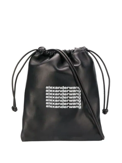 Shop Alexander Wang Drawstring Tote Bag In Black
