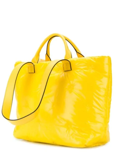 Shop Tory Burch Perry Bombe Padded Tote Bag In Yellow