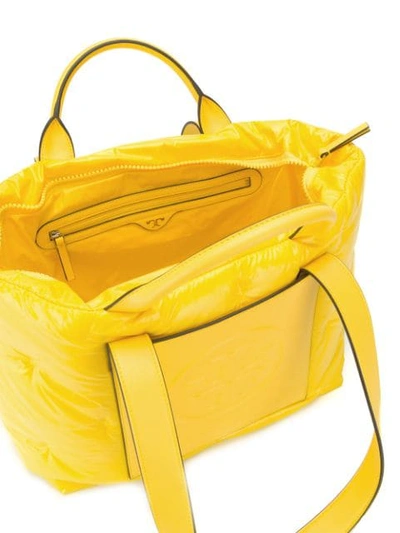 Shop Tory Burch Perry Bombe Padded Tote Bag In Yellow