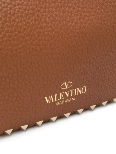 Shop Valentino Garavani Rockstud Tote Bag In Brown