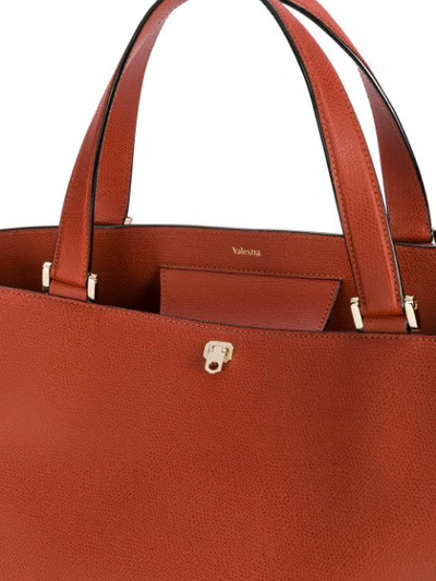 Shop Valextra Brera Tote Bag In Red
