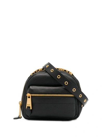 Shop Moschino Zipped Belt Bag In Black