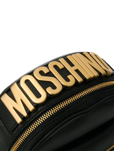 Shop Moschino Zipped Belt Bag In Black