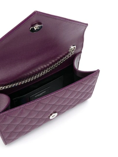 Shop Saint Laurent Cassandre Shoulder Bag In 5206 Purple