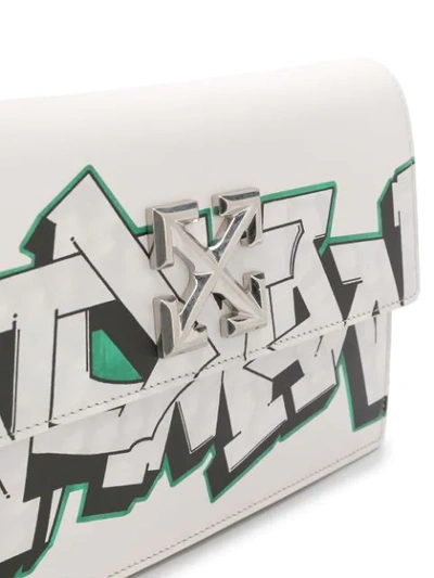 Shop Off-white Jitney 1.0 Graffiti Bag In White