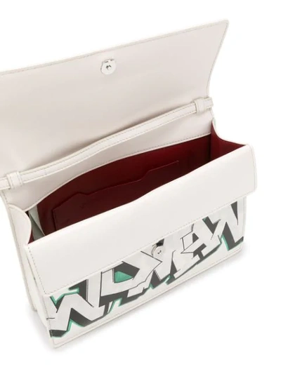 Shop Off-white Jitney 1.0 Graffiti Bag In White