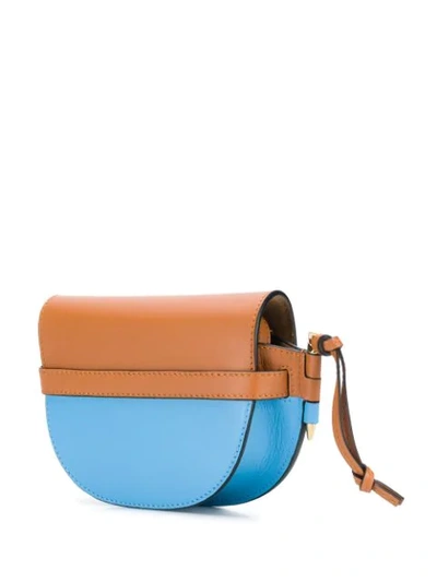 Shop Loewe Mini Gate Crossbody Bag In Blue