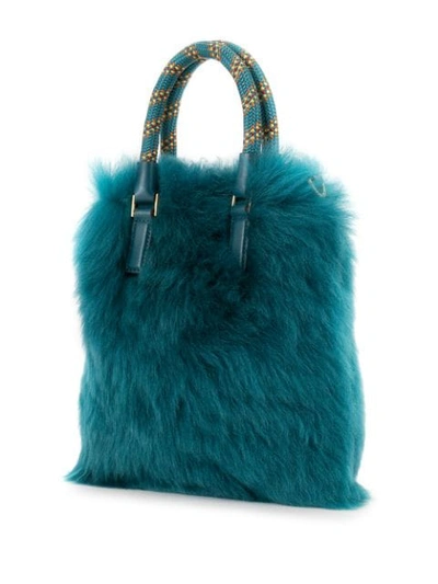 Shop Anya Hindmarch Amused Face Tote In Blue