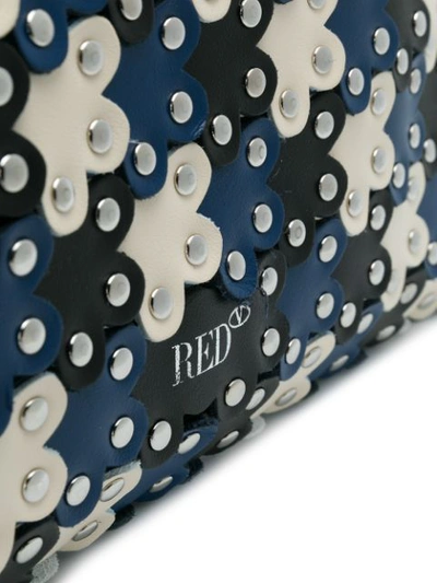 Shop Red Valentino 'flower Puzzle' Clutch In Multicolour