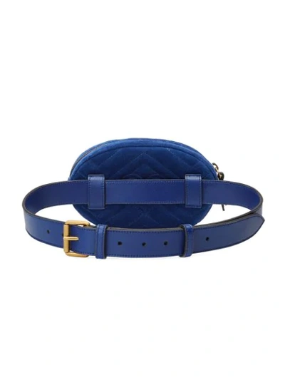 Gucci GG Marmont Matelasse Velvet Belt Bag