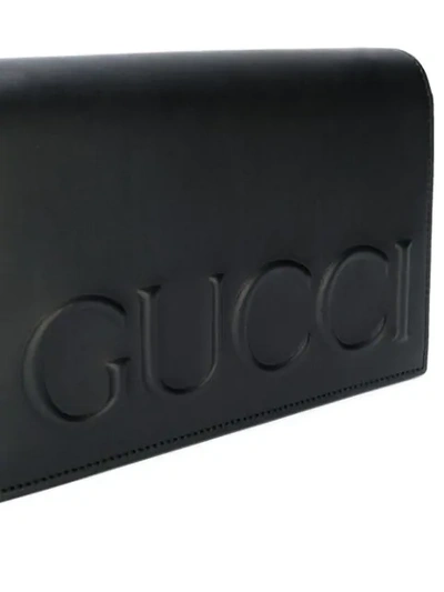 Shop Gucci Logo Cross Body Bag In Black