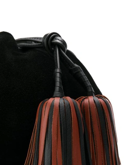 Shop Ulla Johnson Tassel Detail Shoulder Bag In Black