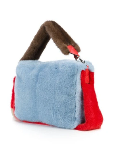 Shop Marni Colour Block Shoulder Bag - Blue