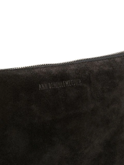 Shop Ann Demeulemeester Metallic Logo Mini Bag In Black