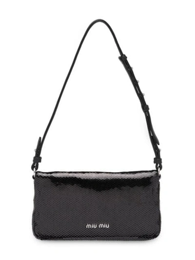 Shop Miu Miu Iconic Crystal Mini Bag - Black