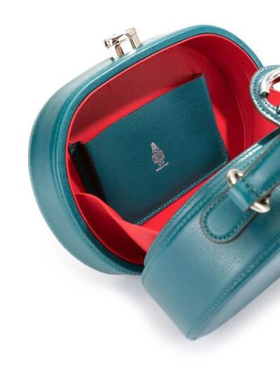 Shop Mark Cross Gianna Oval Box Bag In Blue