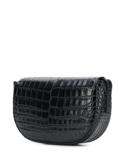 Frenzlauer Swing Crocodile Effect Crossbody Bag In Black