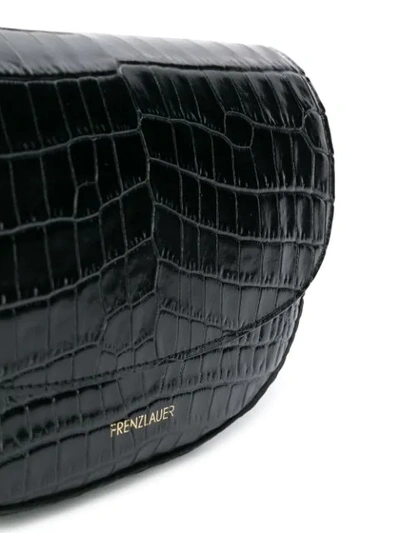 Frenzlauer Swing Crocodile Effect Crossbody Bag In Black