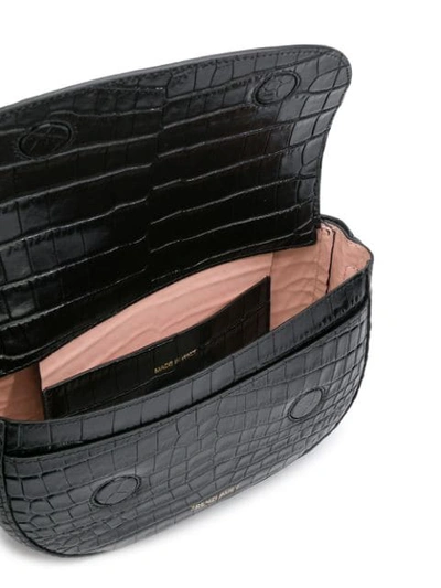 Frenzlauer Swing Crocodile Effect Crossbody Bag In Black