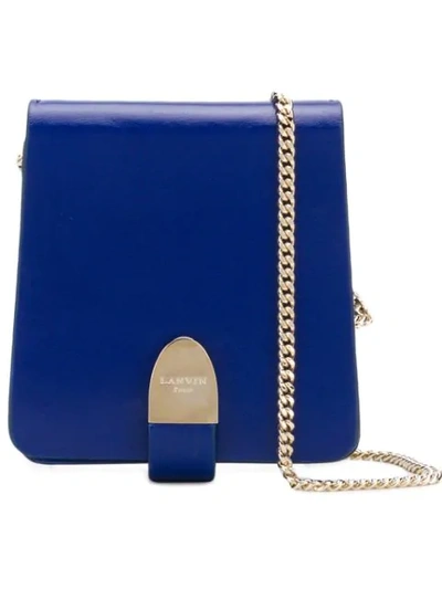 Shop Lanvin Discret Shoulder Bag In Blue