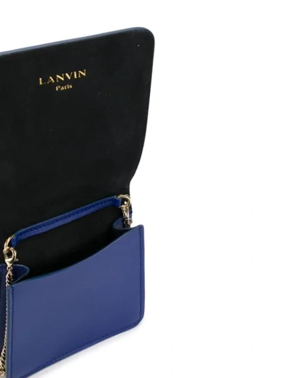 Shop Lanvin Discret Shoulder Bag In Blue