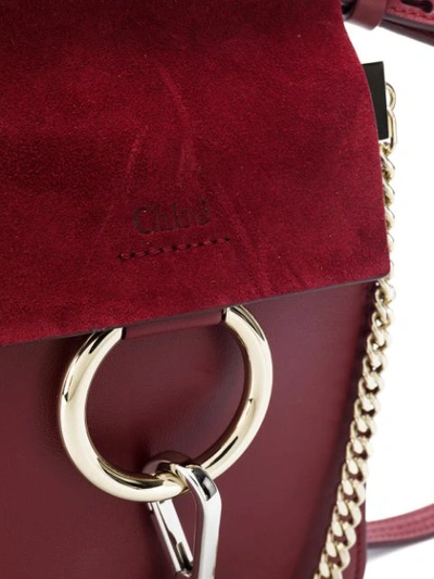 Shop Chloé Faye Small Bracelet Bag In Red
