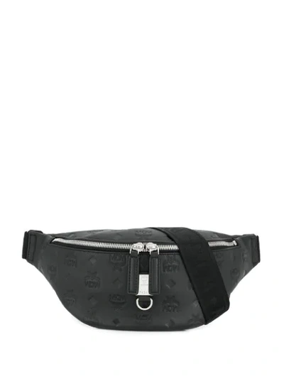 Shop Mcm Furstan Monogrammed Belt Bag In Black