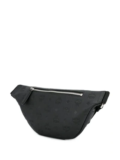 Shop Mcm Furstan Monogrammed Belt Bag In Black