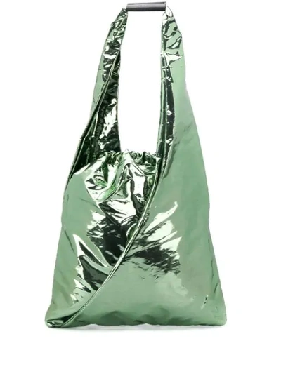 Shop Mm6 Maison Margiela Japanese Bucket Bag In Green