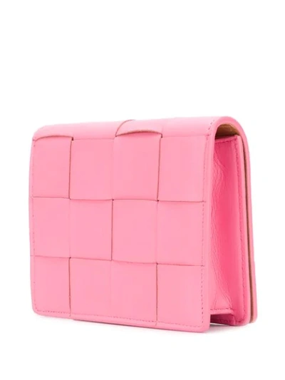 Shop Bottega Veneta Cassette Crossbody Bag In Pink
