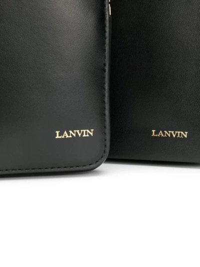 Shop Lanvin Foldover Top Shoulder Bag - Black